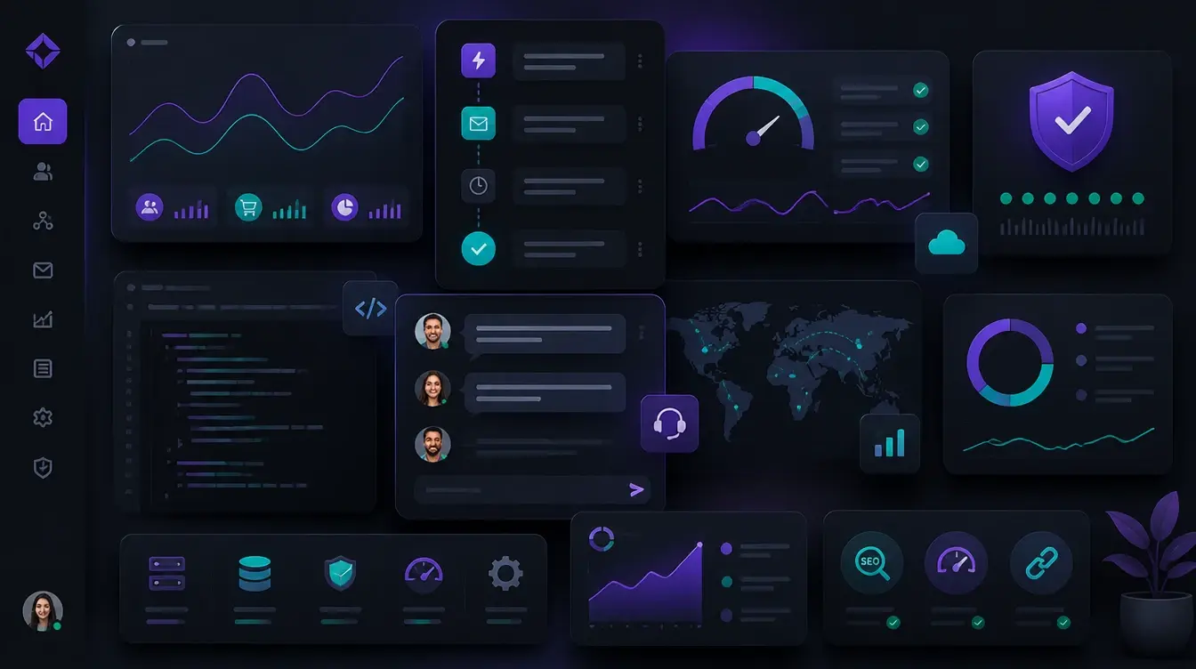 A clear business operations workspace
